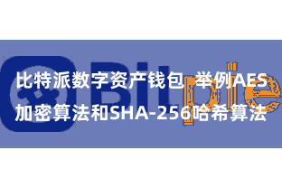 比特派数字资产钱包 举例AES加密算法和SHA-256哈希算法