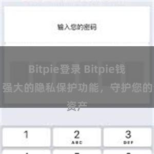 Bitpie登录 Bitpie钱包：强大的隐私保护功能，守护您的资产