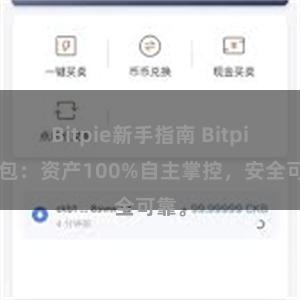 Bitpie新手指南 Bitpie钱包：资产100%自主掌控，安全可靠。