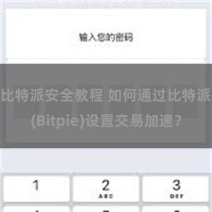 比特派安全教程 如何通过比特派(Bitpie)设置交易加速？