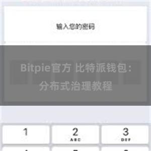 Bitpie官方 比特派钱包：分布式治理教程