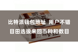 比特派钱包地址  用户不错目田选拔来回币种和数目