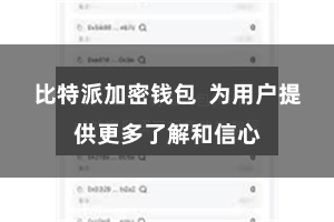 比特派加密钱包  为用户提供更多了解和信心